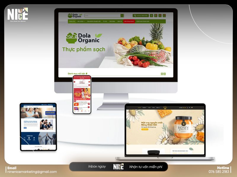 Quy trình thiết kế website theo mẫu tại NINE NICE MARKETING